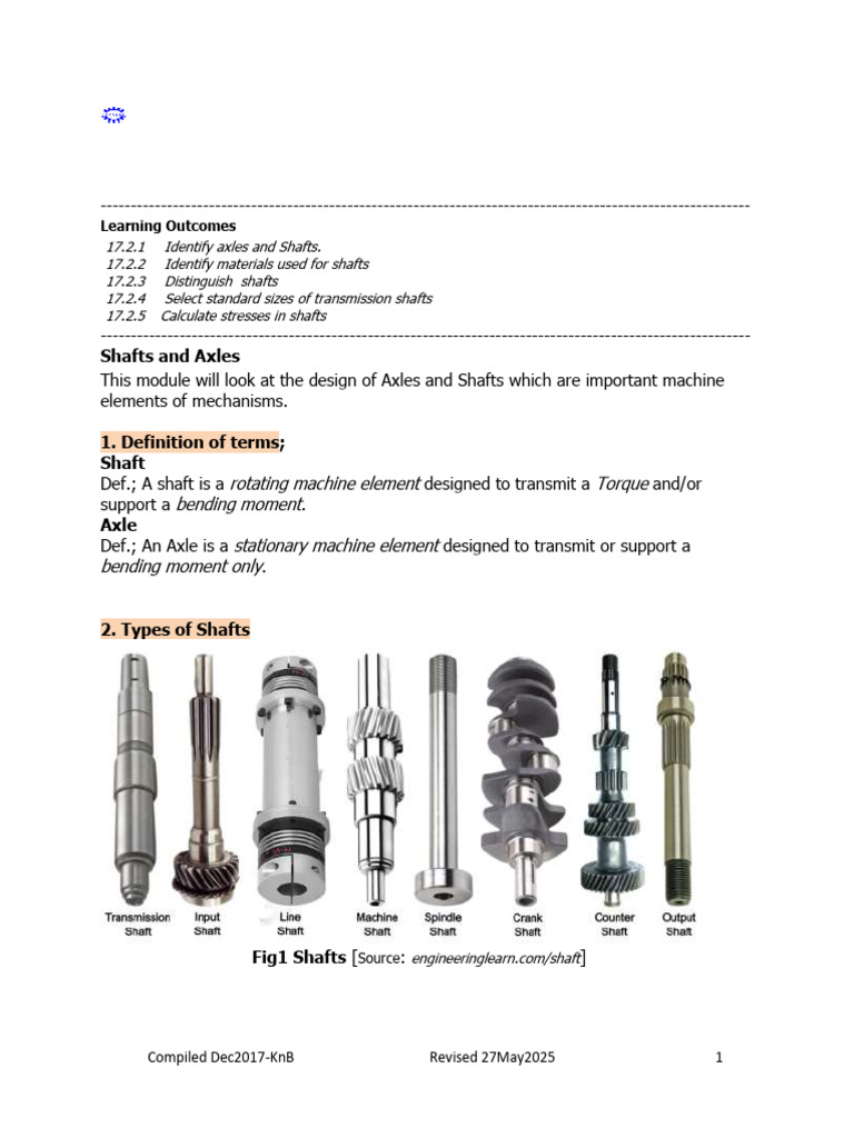 Shaft and Axle Design Guide | PDF | Axle | Mechanical Engineering