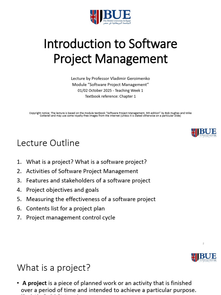 Lecture 1 - Introduction to SPM | PDF | Project Management | Software