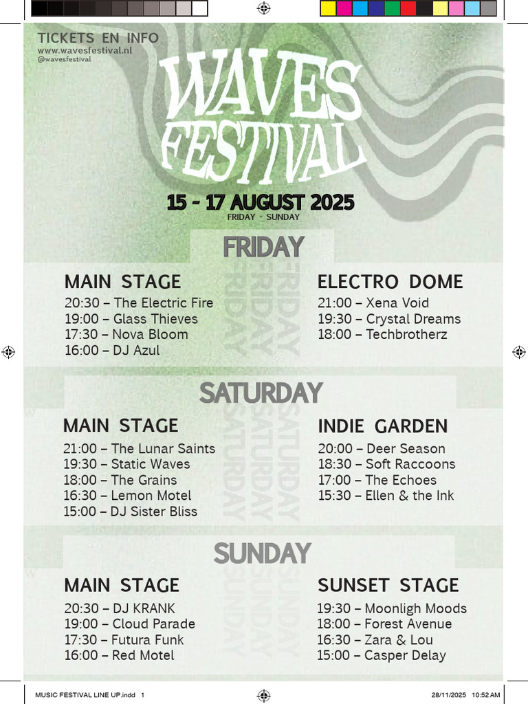 Music Festival Line Up | PDF
