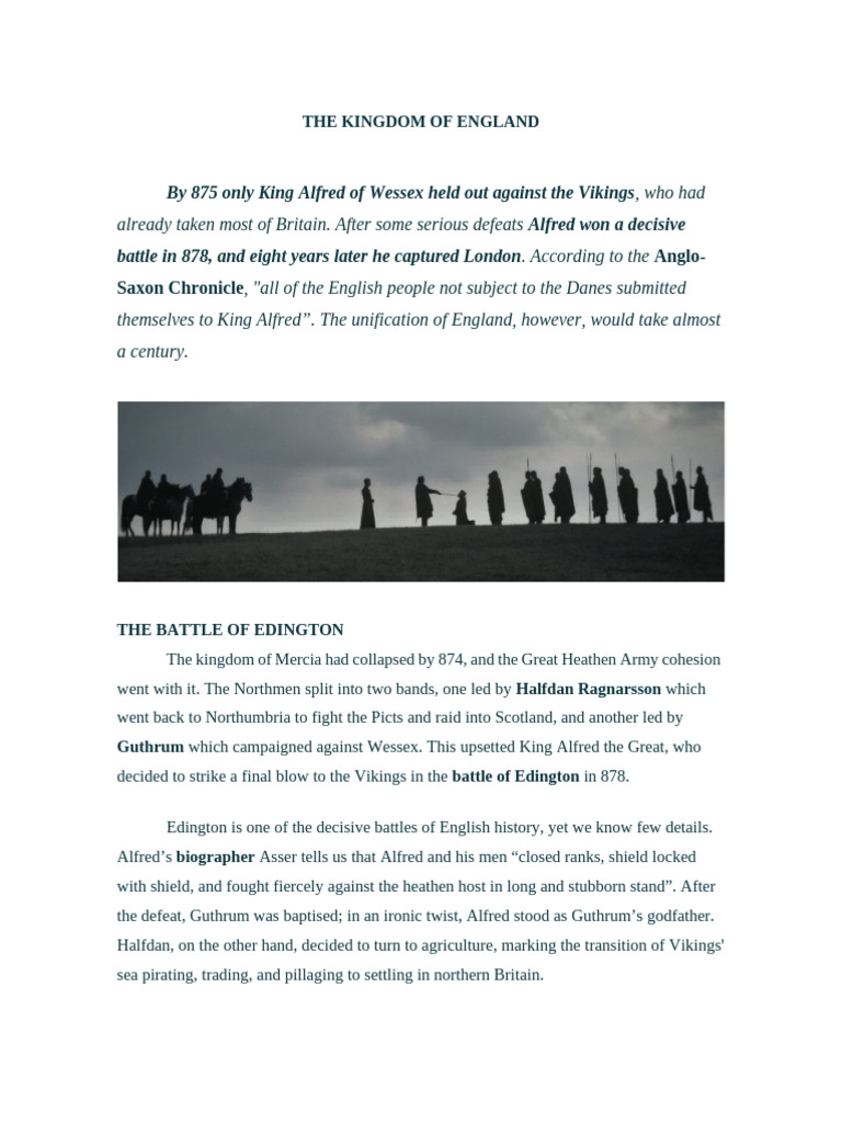 The Rise of the Kingdom of England | PDF | Danelaw | Middle Ages