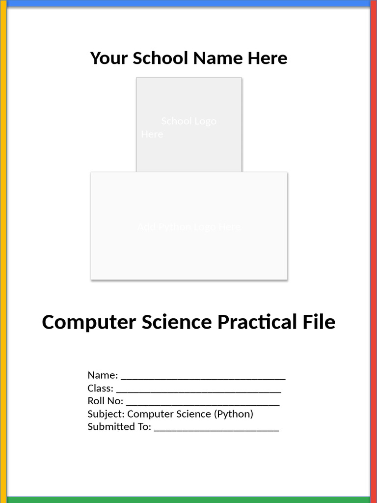 Computer Science Python Practical File | PDF