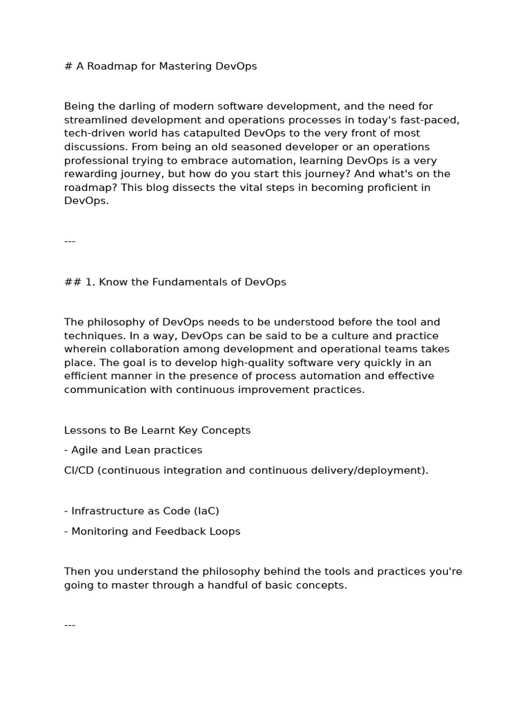 Mastering DevOps: A Step-by-Step Guide | PDF | Cloud Computing ...