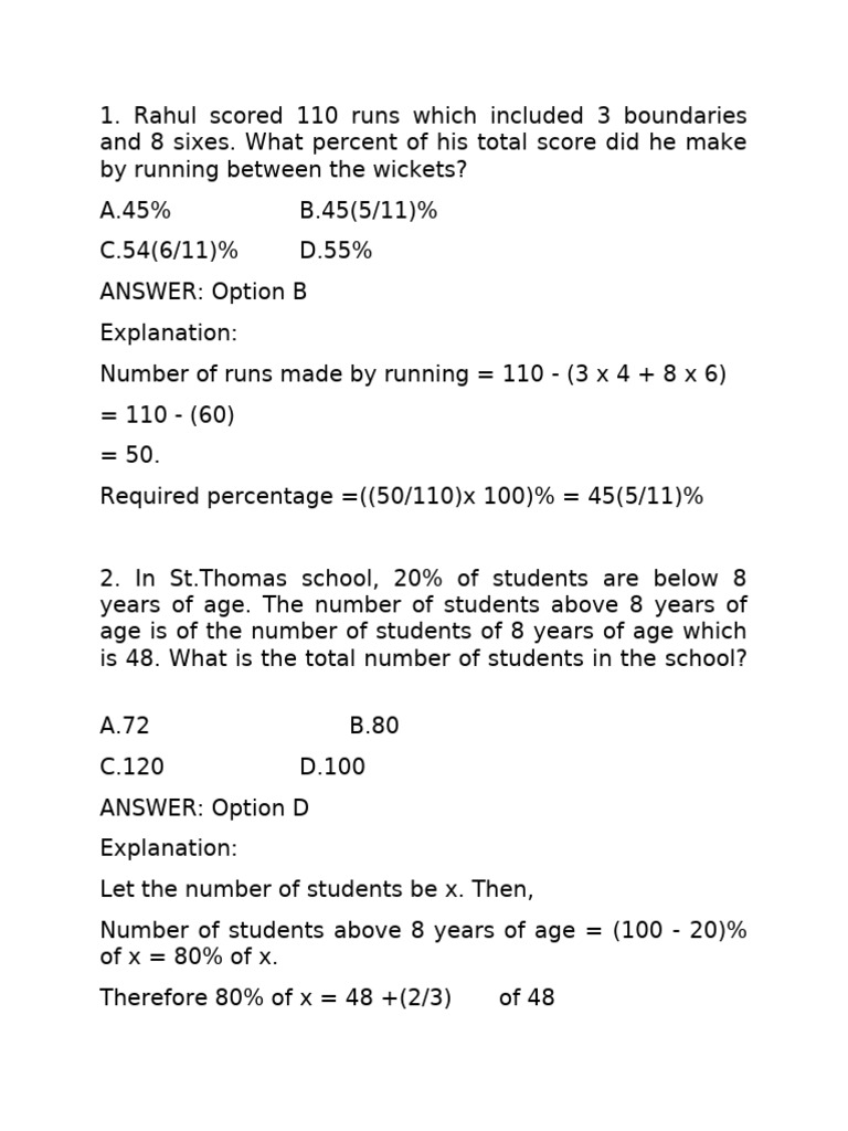 Math Problem Solutions and Explanations | PDF | Taxes | Cost