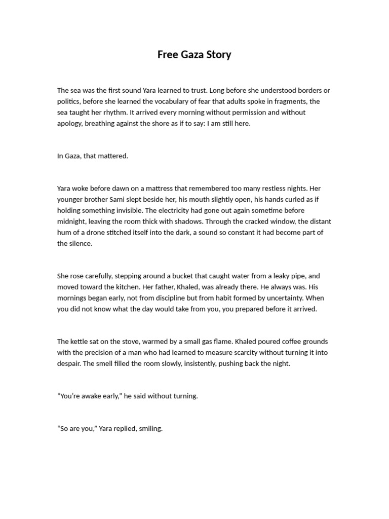 Life in Gaza: A Family's Choice | PDF