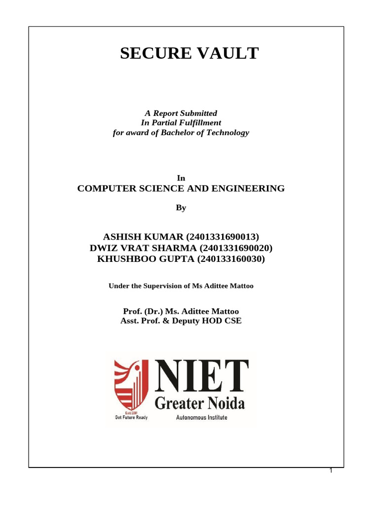 SecureVault: Advanced File Storage System | PDF | Key (Cryptography ...