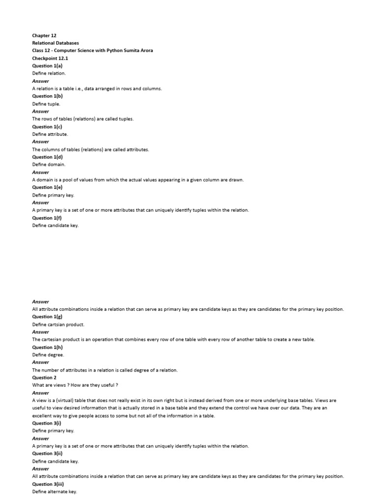 Understanding Relational Databases Concepts | PDF | Relational Model ...