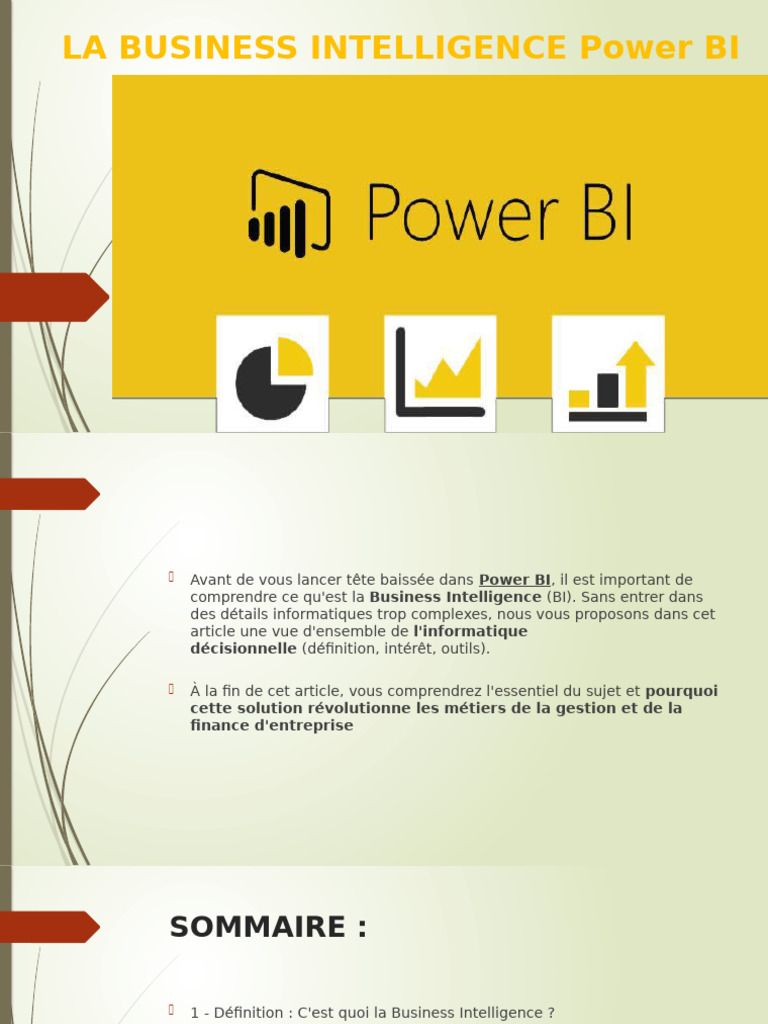 Introduction à la Business Intelligence BI | PDF | Informatique ...
