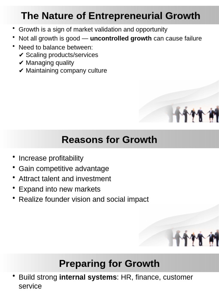 Strategies for Sustainable Entrepreneurial Growth | PDF