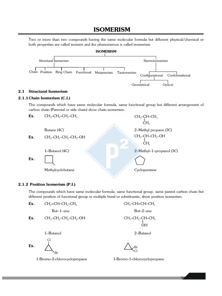 Understanding Isomerism in Chemistry | PDF | Isomer | Chirality (Chemistry)