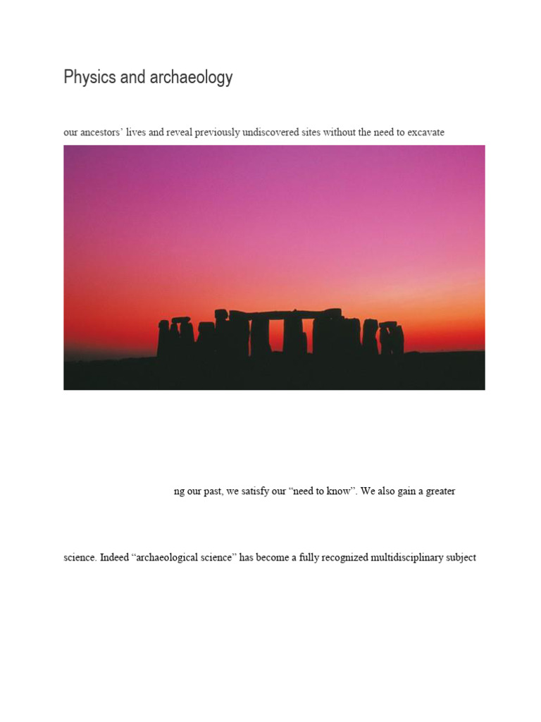 Physics and Archaeology | PDF | Radiocarbon Dating | Magnetometer