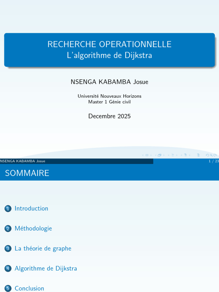Algorithme de Dijkstra en Recherche Opérationnelle | PDF | Combinatoire ...