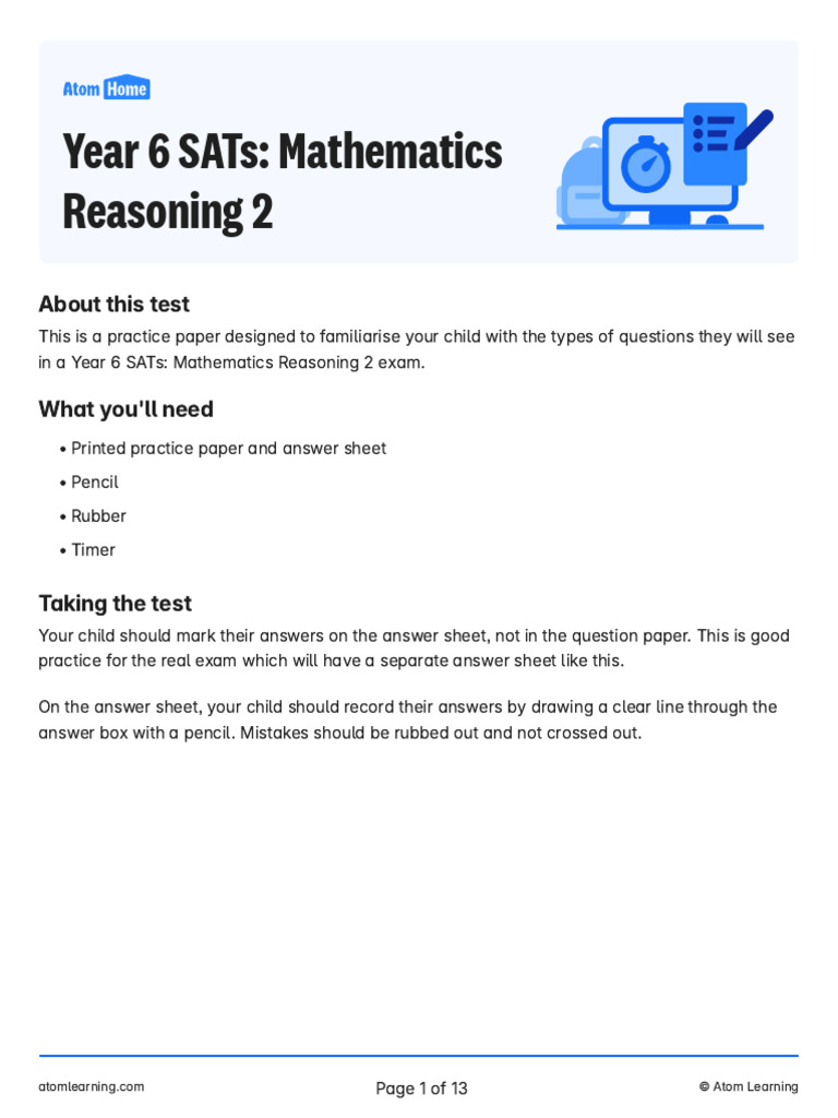 Year 6 SATs Maths Practice Paper | PDF | Triangle | Sat