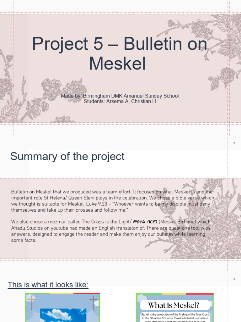 Meskel Celebration Bulletin Overview | PDF