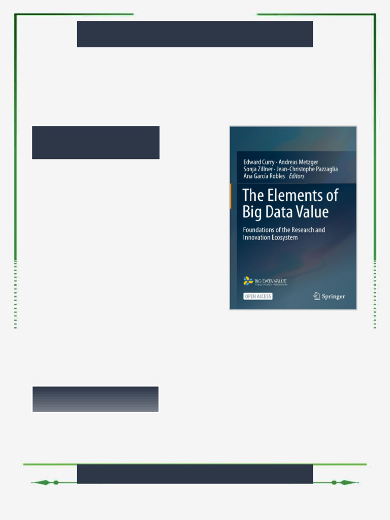 The Elements of Big Data Value Foundations of the Research and ...