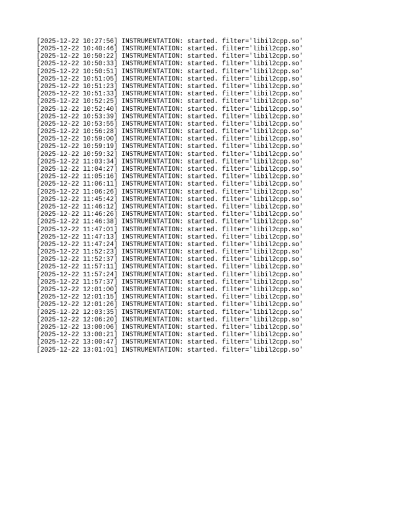 Libil2cpp.so Instrumentation Logs | PDF