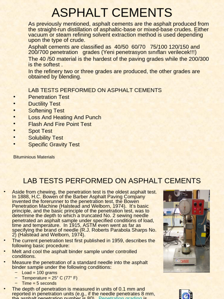 Asphalt Cement Properties and Testing Methods | PDF | Materials | Chemistry