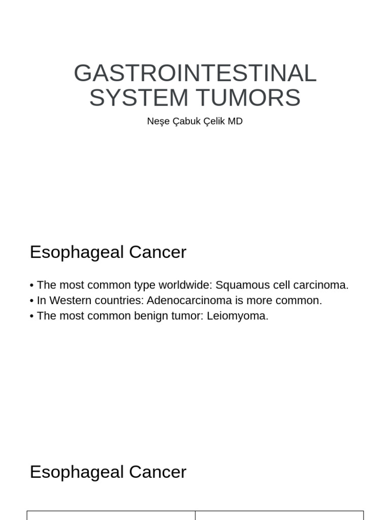 Gastrointestinal Tumors Overview and Risks | PDF | Colorectal Cancer ...