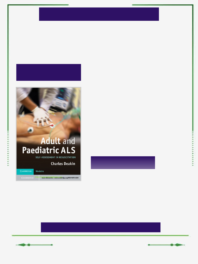 Adult and Paediatric ALS Self assessment in Resuscitation 1st Edition ...