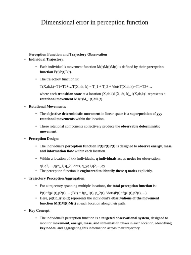 Dimensional Errors in Perception Functions | PDF | Perception | Applied ...
