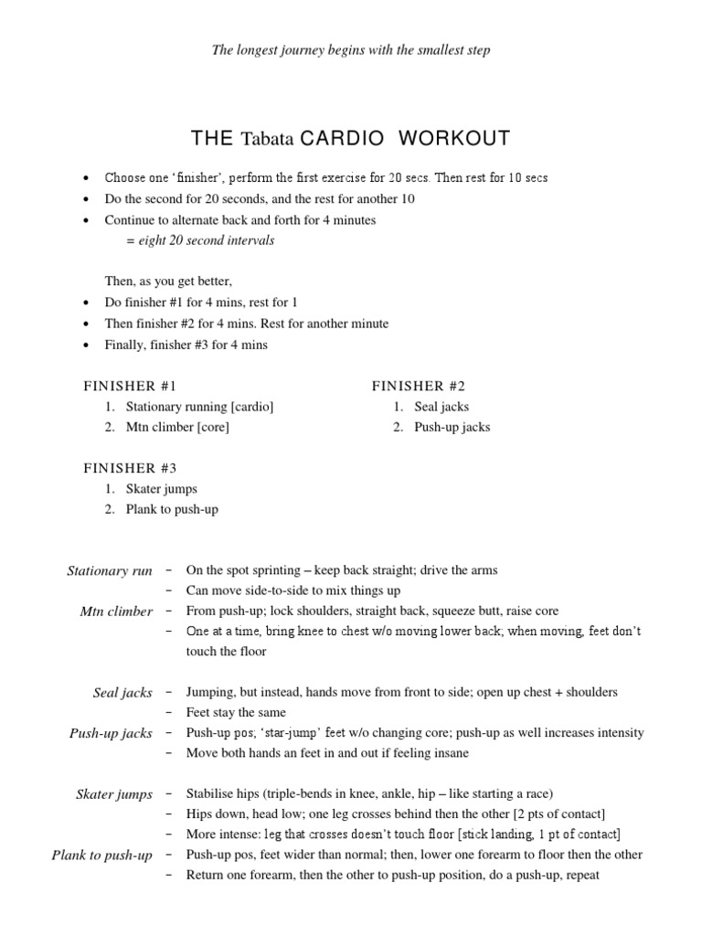 The Tabata Cardio Workout | PDF