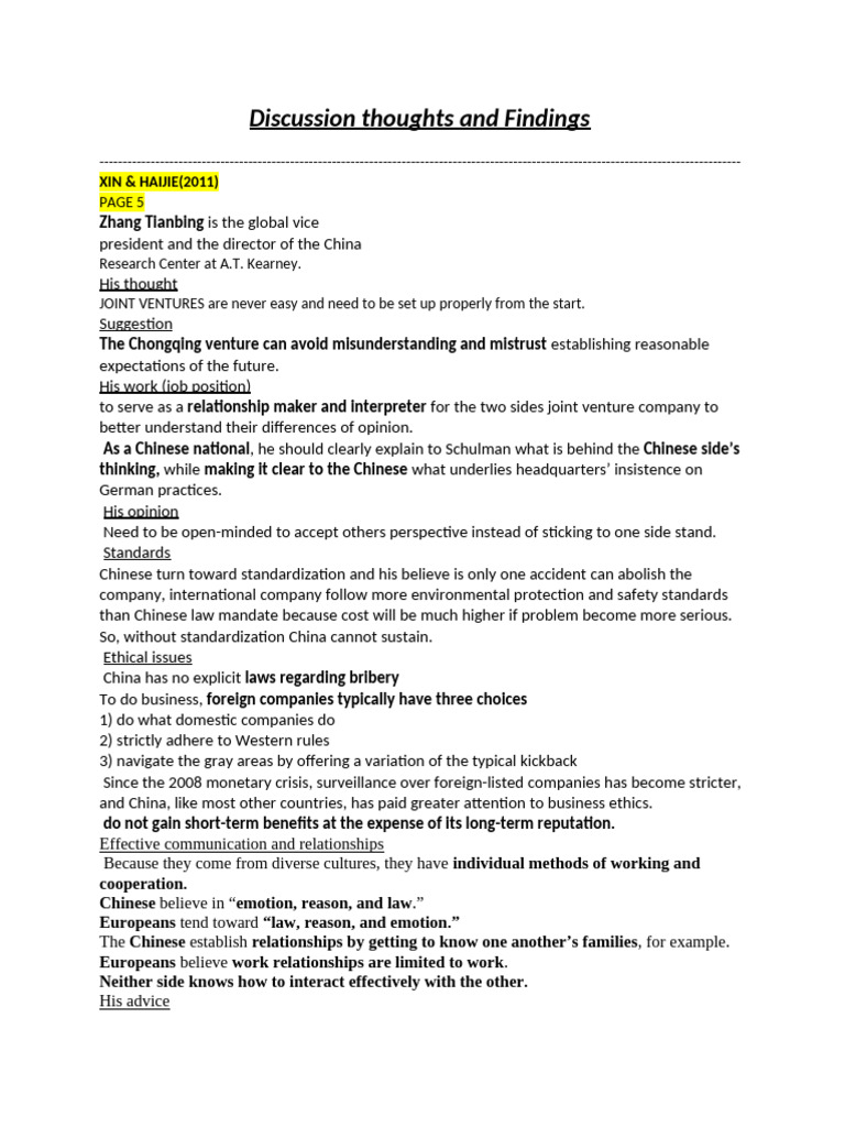 Discussion Thoughts and Findings | PDF | Leadership | Bribery