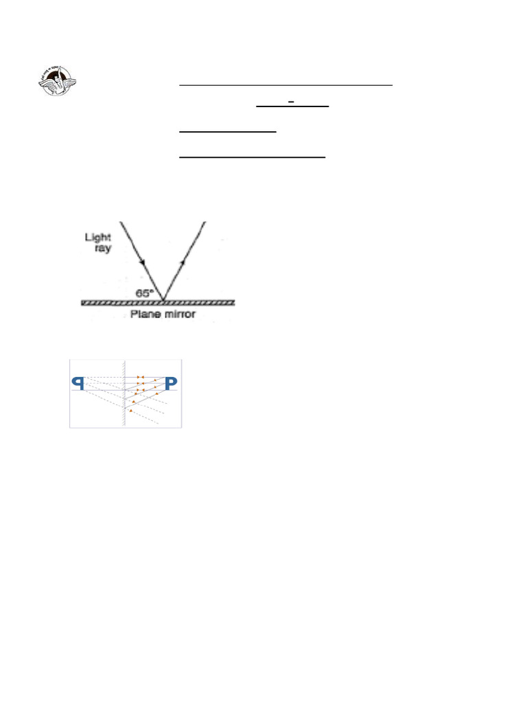 Physics Light Revision Assignment | PDF