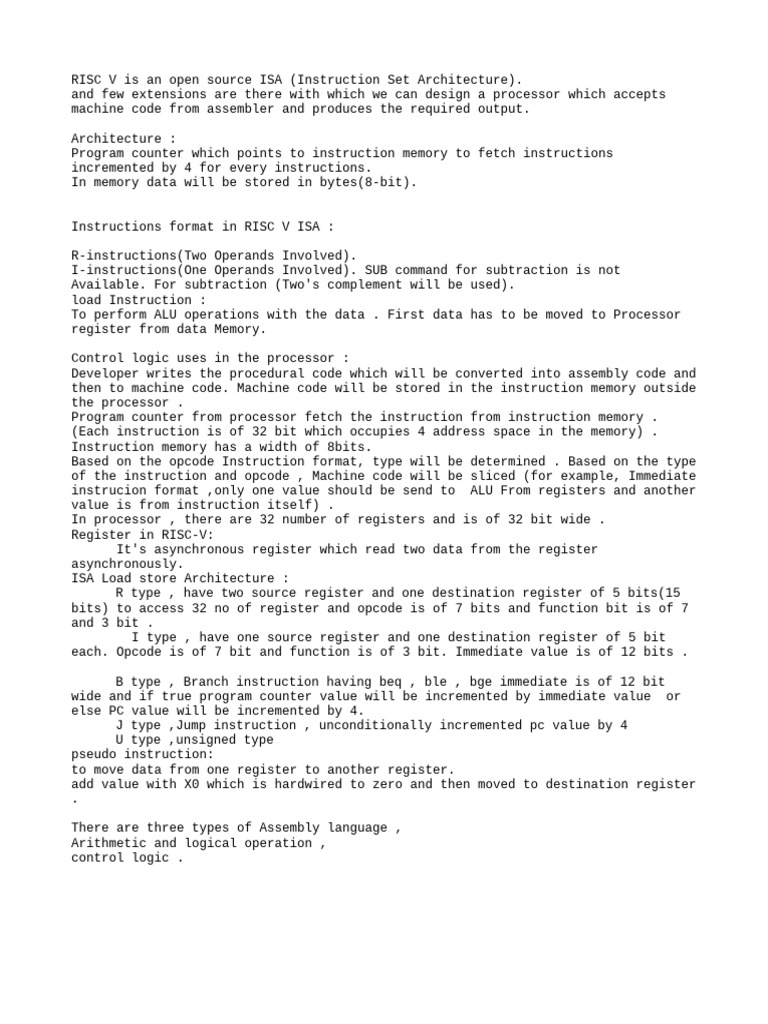 RISC v | PDF | Central Processing Unit | Computer Architecture
