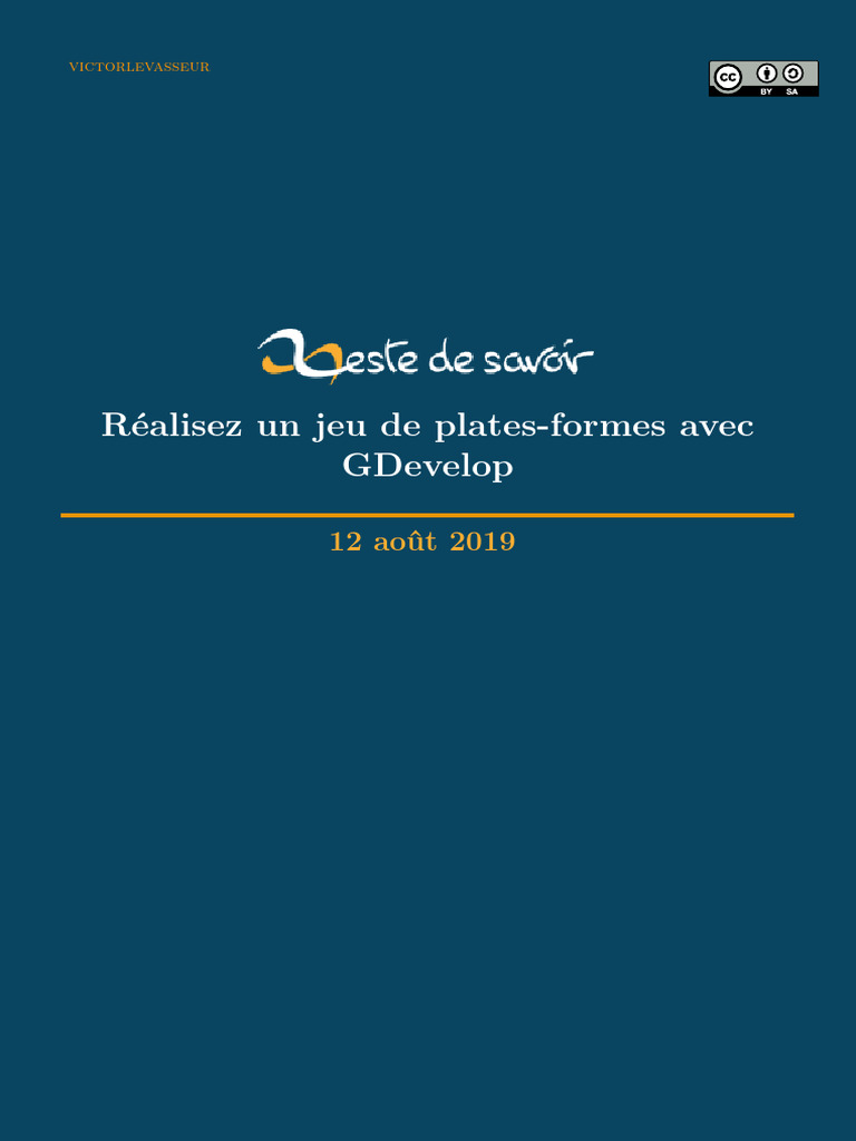 Créez un jeu de plates-formes avec GDevelop | PDF | Logiciel | Informatique
