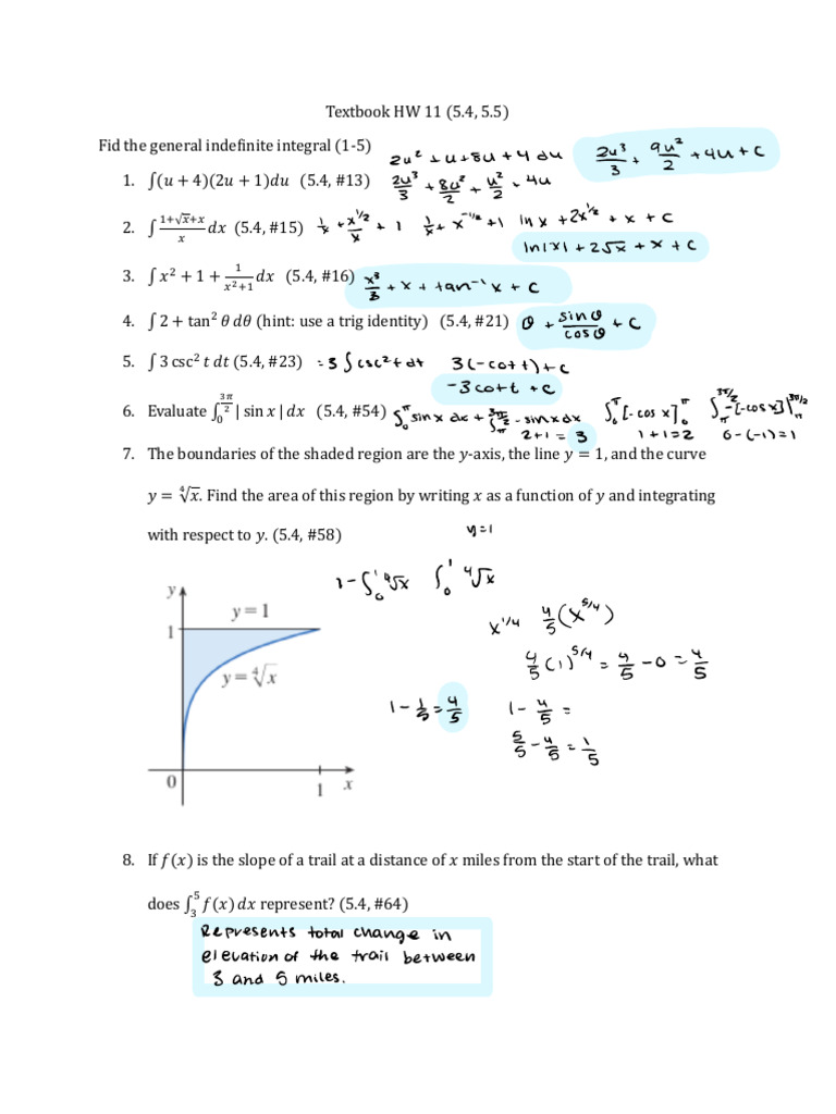 Indefinite Integral Exercises 5.4 & 5.5 | PDF | Chess Theory | Chess