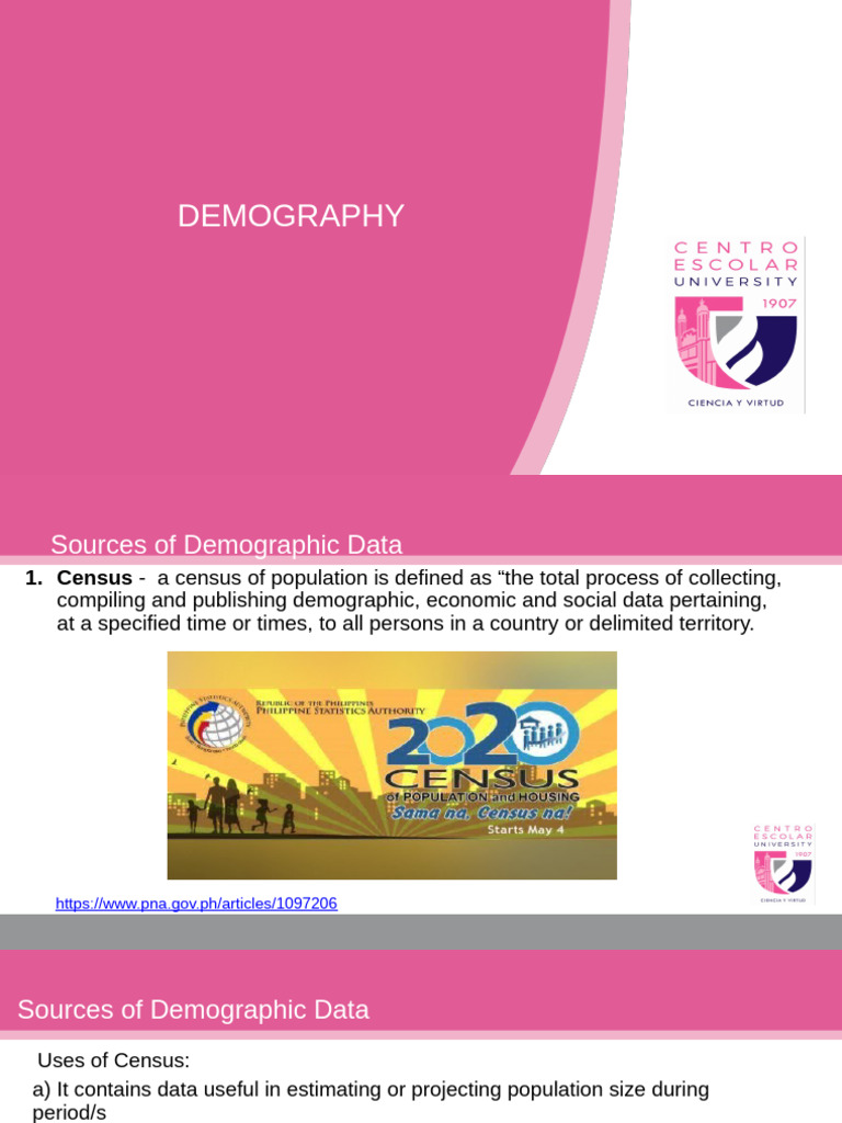 Sources of Demographic Data Explained | PDF | Demography | Census