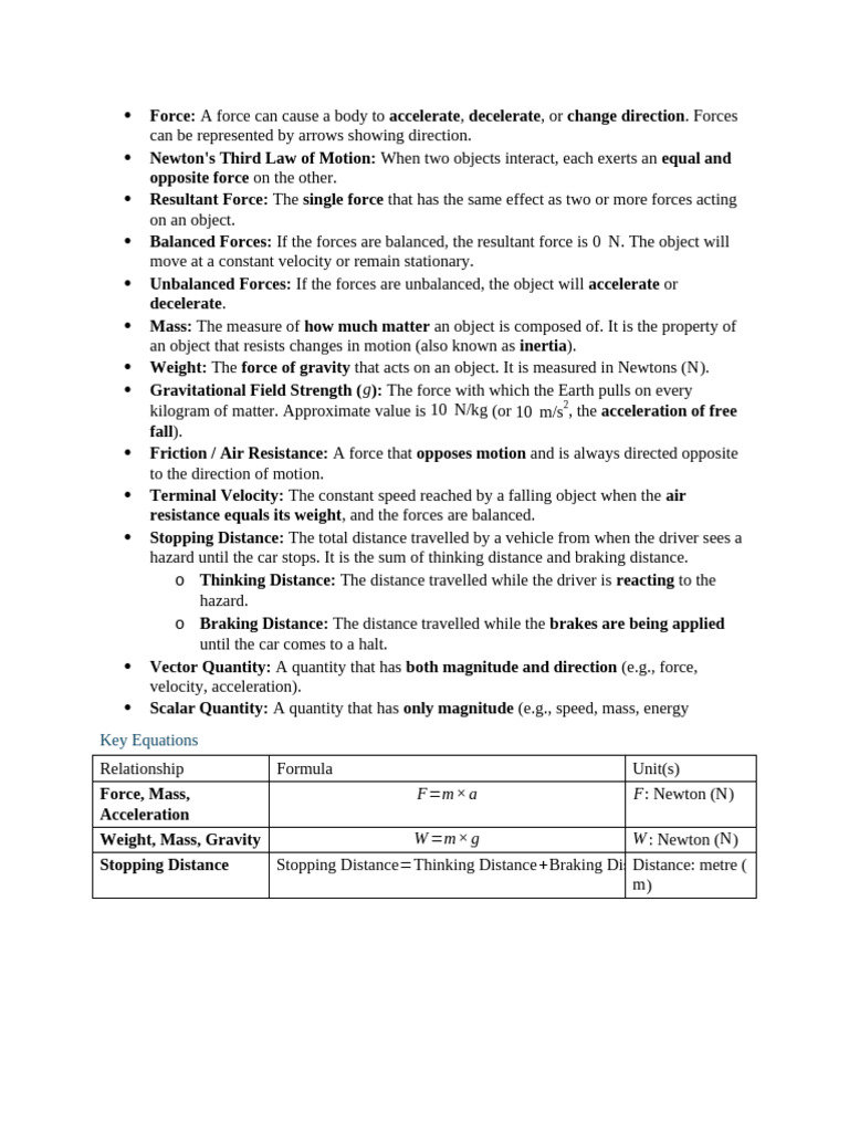 Understanding Forces and Motion Concepts | PDF | Force | Acceleration