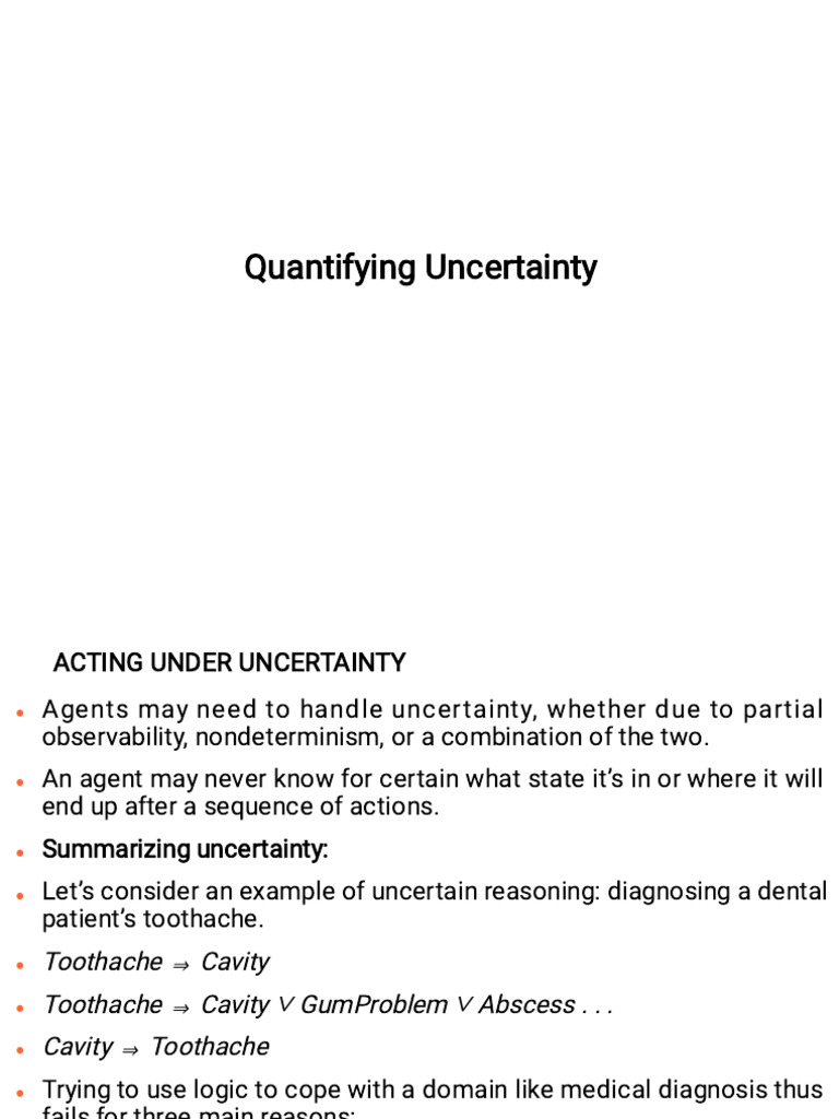 M05_01 Quantifying Uncertainty | PDF | Probability | Uncertainty