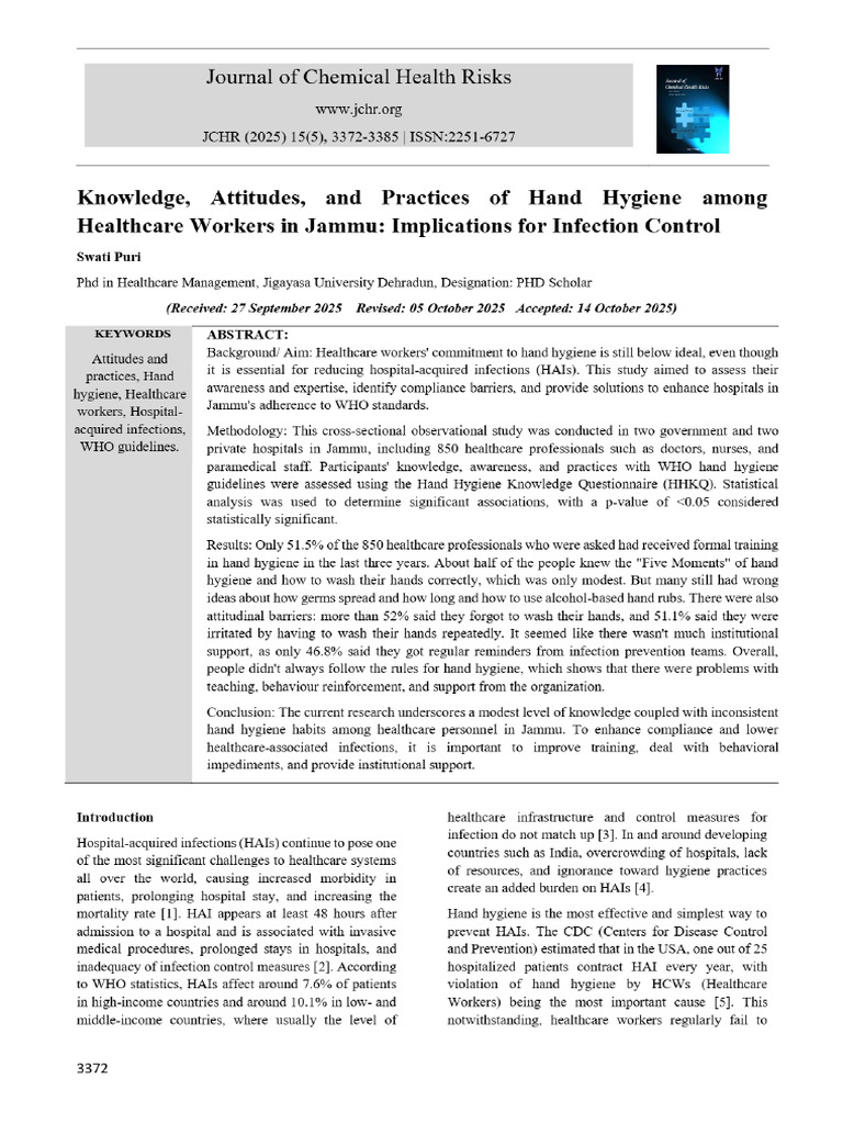 View of Knowledge, Attitudes, And Practices of Hand Hygiene Among ...