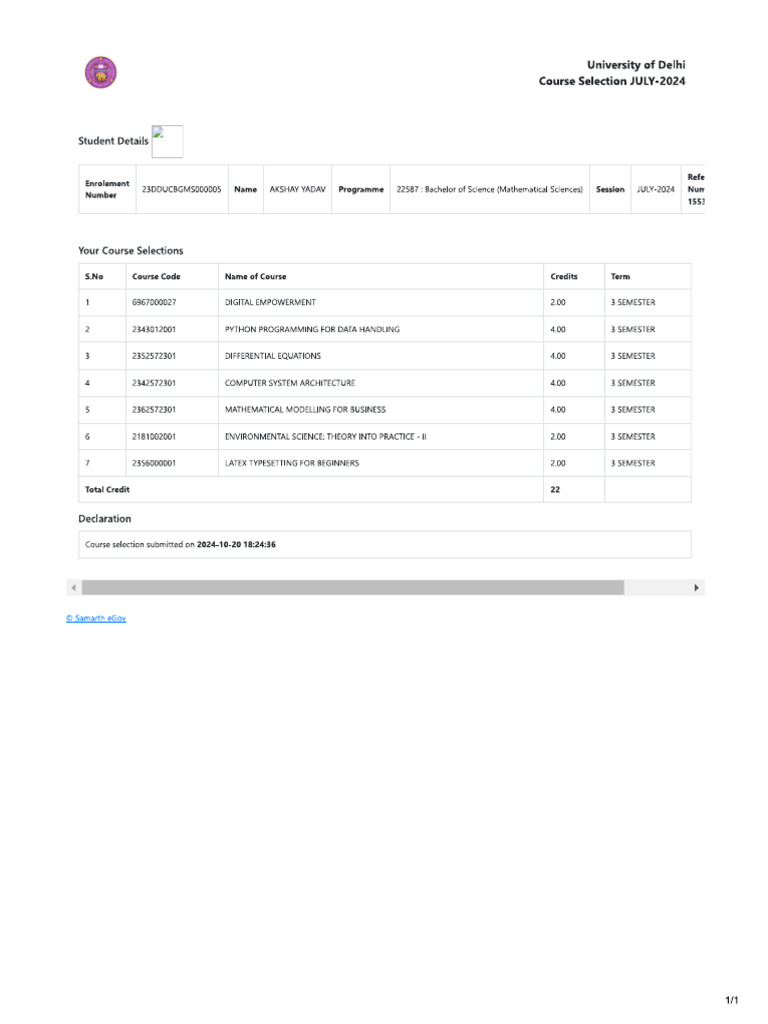 Sem3 Course | PDF
