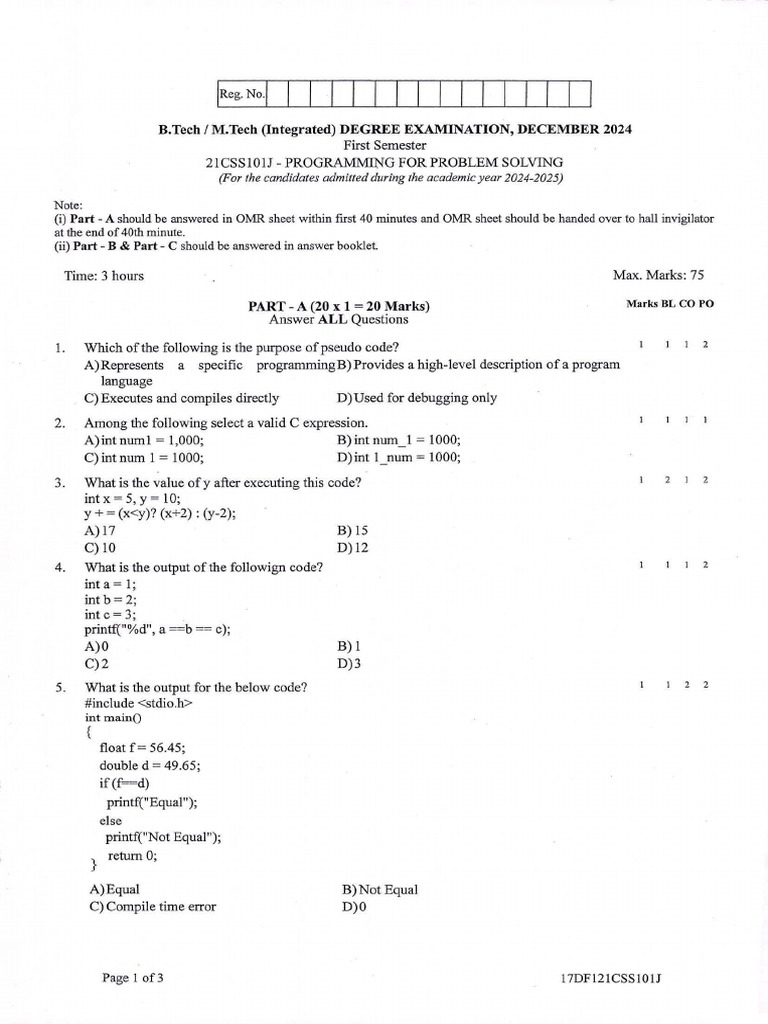 C and Python Programming Exam Guide | PDF | Computer Programming ...