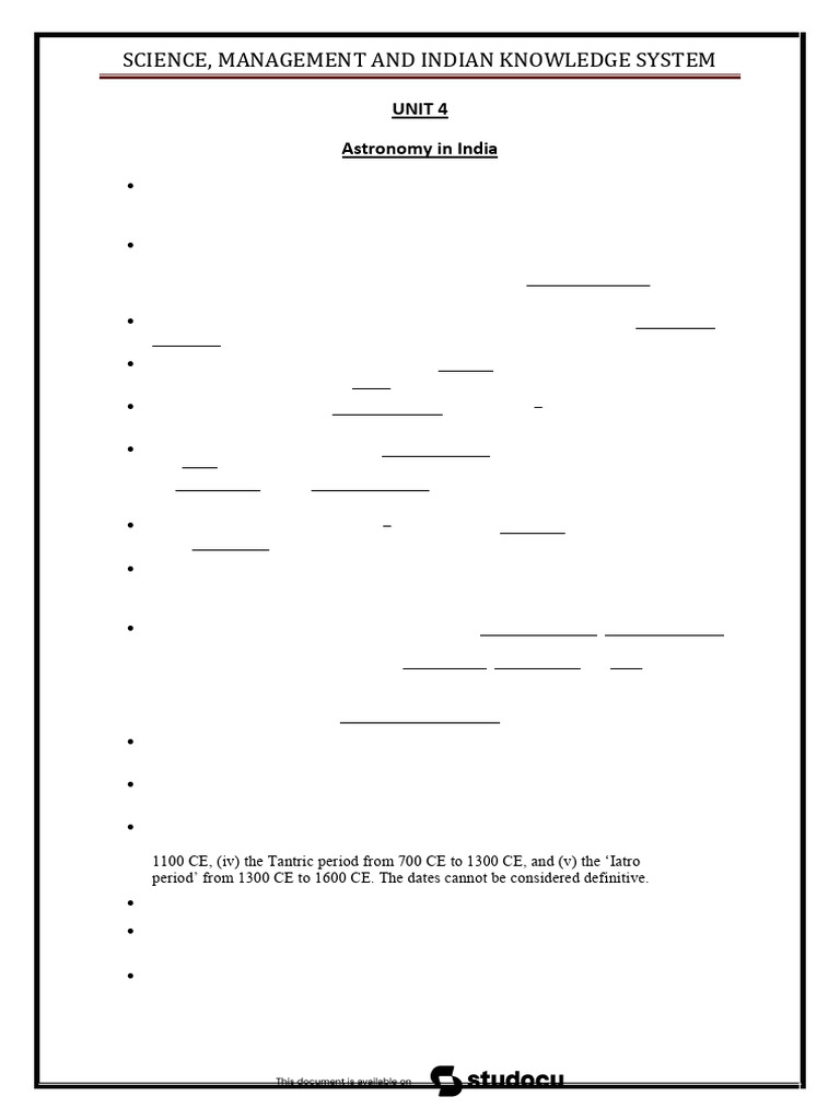 Indian Astronomy and Chemistry History | PDF