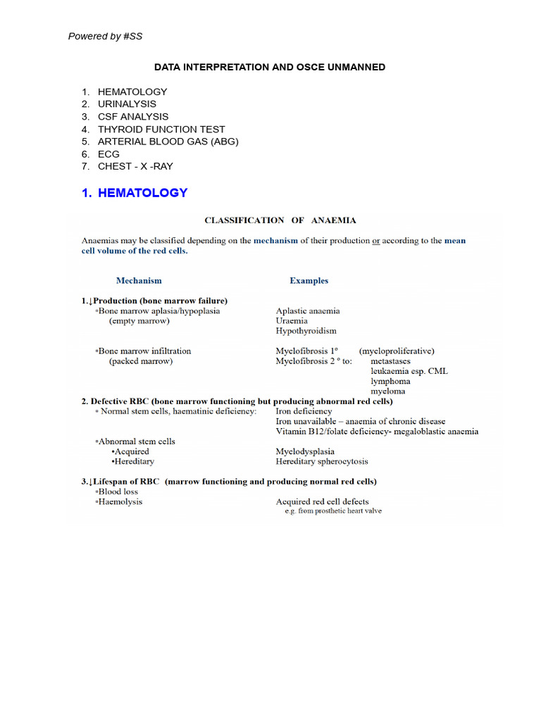 Anemia Diagnosis and Management Guide | PDF | Anemia | Urinary Tract ...