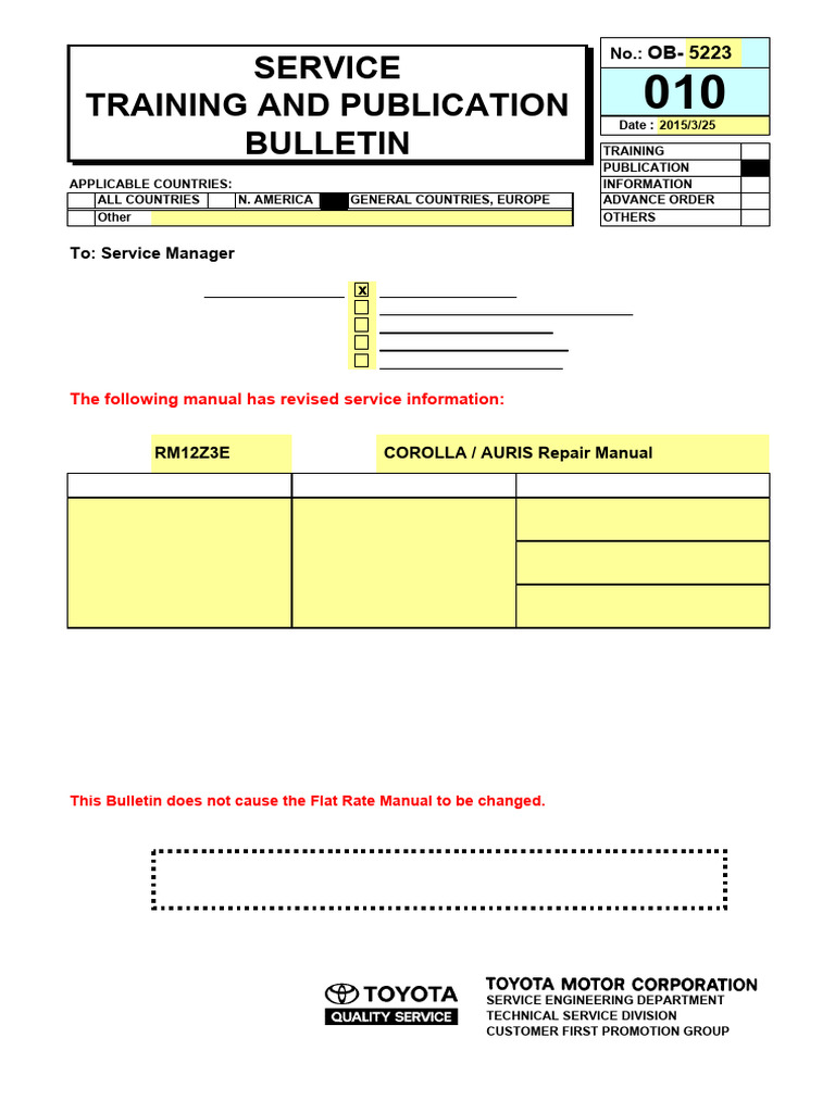 Corolla/Auris Rear Wheel Alignment Guide | PDF | Nut (Hardware) | Torque