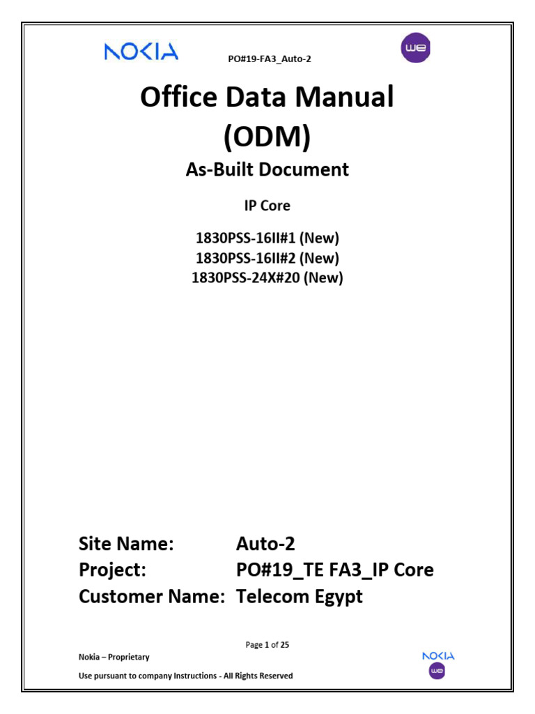 Office Data Manual for IP Core Equipment | PDF | Ethernet | Computer ...