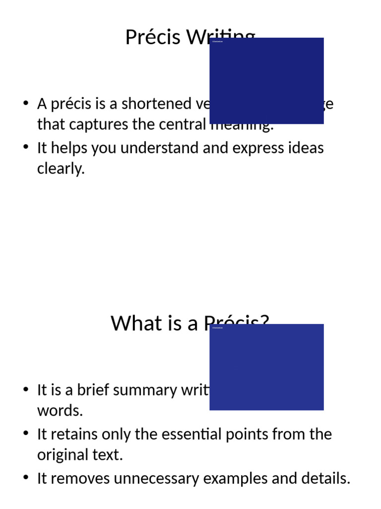 Mastering Précis Writing Techniques | PDF