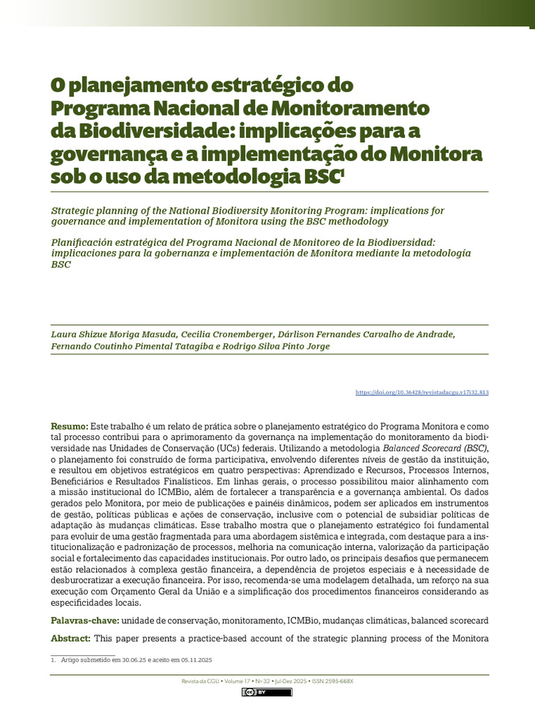 Planejamento Estratégico do Monitora BSC | PDF | Governança | Ambiente ...