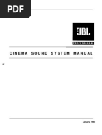 Cine Design - Cinema Sound System - Manual JBL