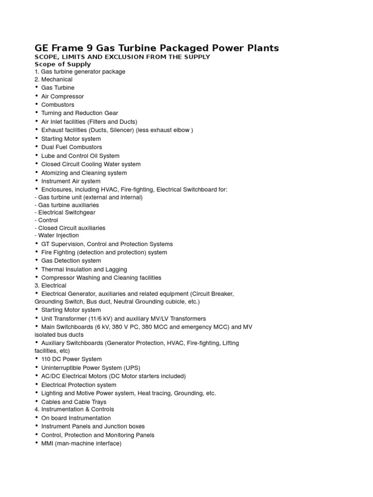 GE Frame 9 Gas Turbine Overview | PDF | Gas Turbine | Turbine