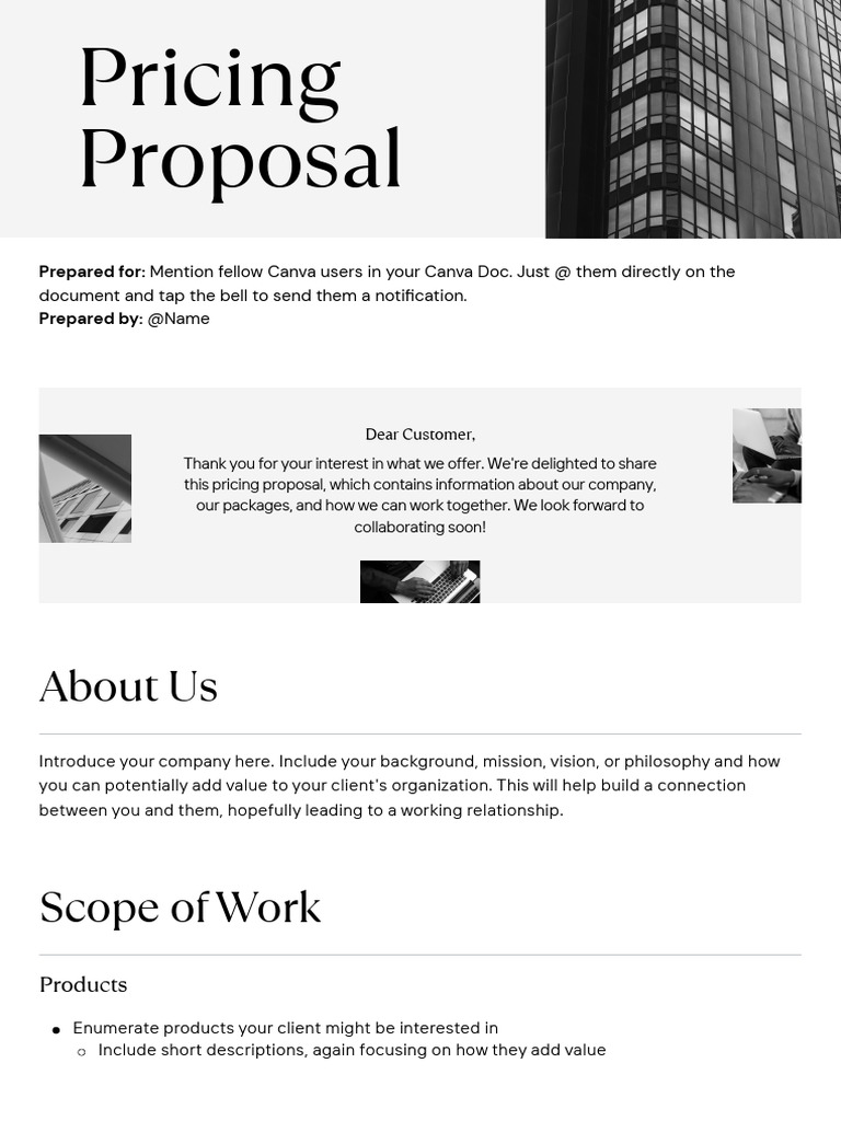 Comprehensive Pricing Proposal Guide | PDF | Sales | Pricing