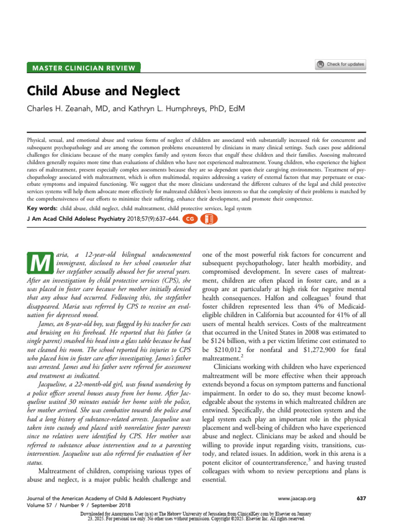 Understanding Child Abuse and Neglect | PDF | Child Abuse | Mental Disorder