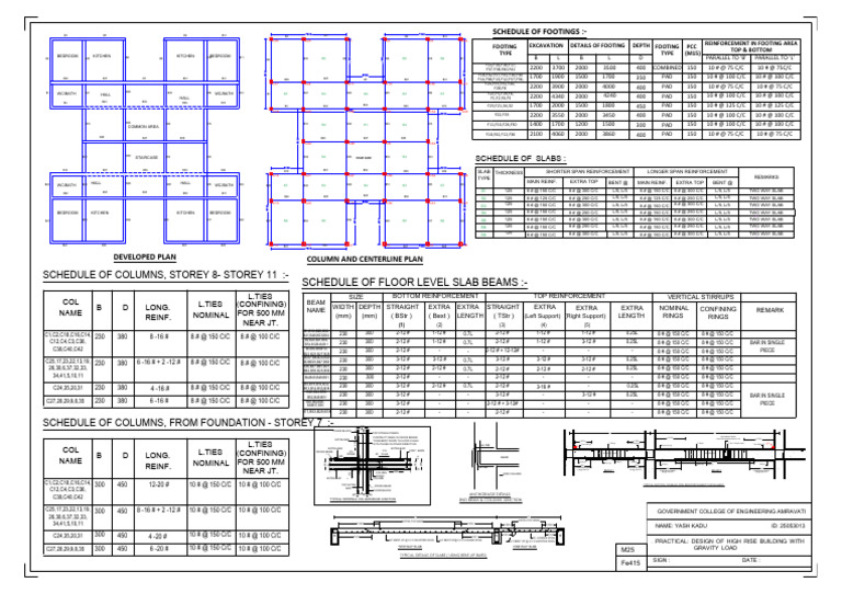Structural Design Schedule for High-Rise Building | PDF