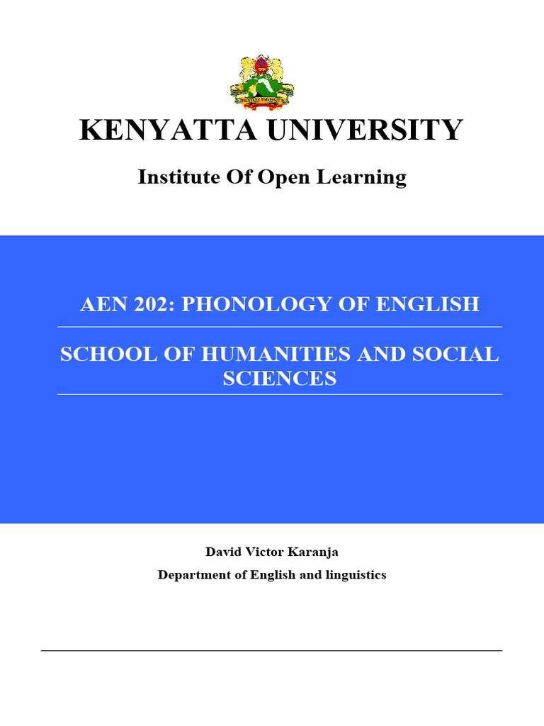 English Phonology Course Overview | PDF | English Language | Consonant