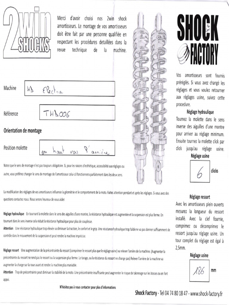 Shockfactory Amortisseur | PDF