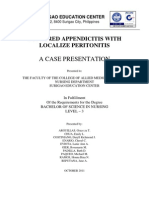 Case Study of Ruptured Appendicitis With Localize Peritonitis (Final)