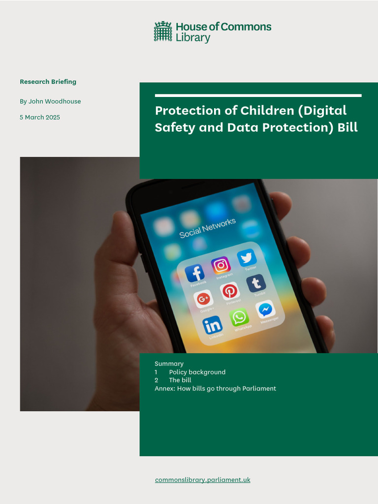 UK Protection of Children (Digital Safety and Data Protection) Bill ...